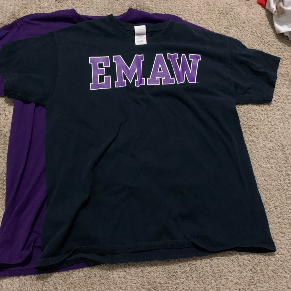 Size L shirtsleeved black EMAW tshirt